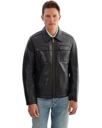 Regency Leathers - Capp Leather Shirt Jacket - Lyst