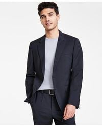 BOSS - Boss Modern Fit Charcoal Wool Suit Jacket - Lyst