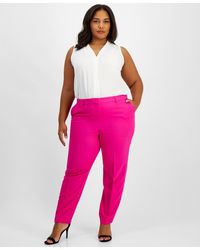 Tahari - Plus Size Classic Straight-leg Mid-rise Pants - Lyst