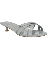 Calvin Klein - Gabbie Crisscross Kitten Heel Sandals - Lyst