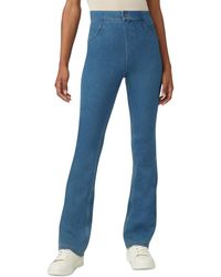 Hue - High-rise Denim Baby Bootcut leggings - Lyst