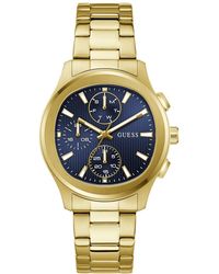 Guess - Gold-tone Multi-function Watch - Lyst