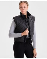 ID Ideology - Reversible Sherpa Zip-front Vest - Lyst