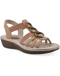 White Mountain - Caselyn Wedge Slip-on Sandals - Lyst