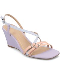 Journee Collection - Clinne Strappy Wedge Sandals - Lyst