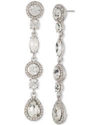 Givenchy - Mixed Crystal Halo Linear Drop Earrings - Lyst