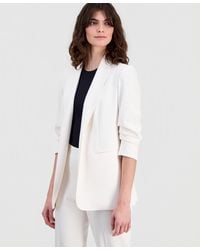 Anne Klein - Scrunch-sleeve Open-front Blazer - Lyst