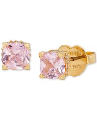 Kate Spade - Little Luxuries Pave & Crystal Square Stud Earrings - Lyst