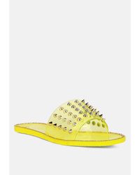 LONDON RAG - Bolly Punk Stud Clear Jelly Flats - Lyst
