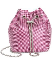 INC International Concepts - Mini Drawstring Diamond Mesh Bucket Bag - Lyst