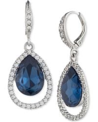 Givenchy - Silver-tone Pave & Color Crystal Drop Earrings - Lyst