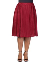 24seven Comfort Apparel - Plus Size Elastic Waistband Party Midi Skirt - Lyst