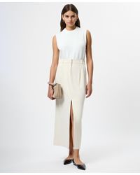 French Connection - Harry Suiting Midi Skirt - Lyst
