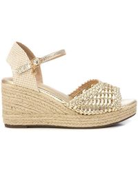 Xti - Raffia Wedge Sandals By - Lyst