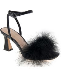 BCBGeneration - Relby Feathered High-heel Two-piece Dress Sandals - Lyst