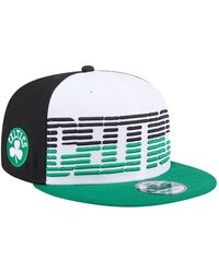 KTZ - White/kelly Green Boston Celtics Throwback Gradient Tech Font 9fifty Snapback Hat - Lyst