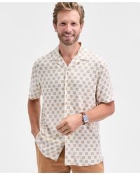 Club Room - Medallion-print Camp Collar Short-sleeve Shirt - Lyst