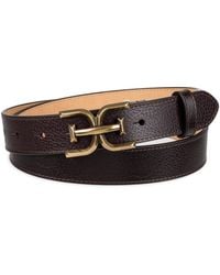 Sam Edelman - Slim Double-e Plaque Buckle Belt - Lyst