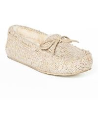 Minnetonka - Comfy Moc Sparkle Knit Slippers - Lyst