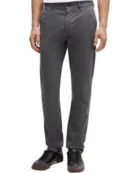 BOSS - Boss By Stretch-cotton Satin Slim-fit Chinos - Lyst