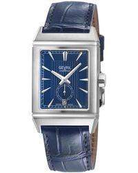 Gevril - Time Square Swiss Automatic Leather Strap Watch - Lyst