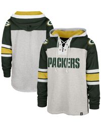 '47 - '47 Green Bay Packers Gridiron Lace-up Pullover Hoodie - Lyst
