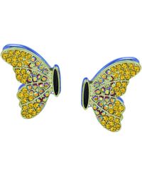 Betsey Johnson - Faux Stone Butterfly Wing Stud Earrings - Lyst