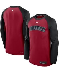 Nike - Red/black Arizona Diamondbacks Authentic Collection Game Time Raglan Performance Long Sleeve T-shirt - Lyst