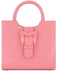 Mac Duggal - Crocodile Leather Buckle Detail Medium Tote Bag - Lyst