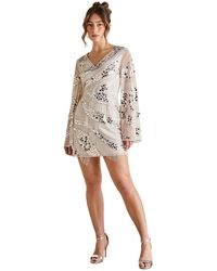 Coast - Flare Sleeve Sequin Mini Dress - Lyst