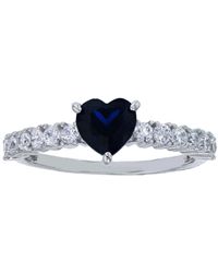 Macy's - Created Spinel And White Cubic Zirconia Heart Ring - Lyst