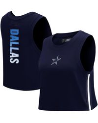 Pro Standard - Dallas Cowboys Ombre Wordmark Classic Cropped Tank Top - Lyst