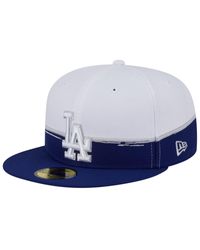 KTZ - Royal/white Los Angeles Dodgers Paint Stroke 59fiftyâ Fitted Hat - Lyst