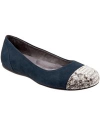 Softwalk - Sonoma Cap Toe Flat - Lyst
