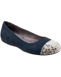 Softwalk - Sonoma Cap Toe Flat - Lyst