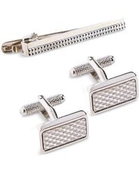 Perry Ellis - Knitting Cuff Links & Tie Bar Set - Lyst