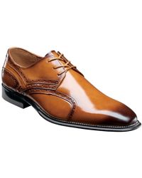 Stacy Adams - Alexander Perforated Calf Leather Plain-toe Oxfords - Lyst