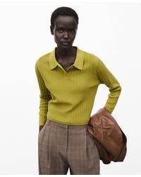 Mango - Polo-neck Ribbed Sweater - Lyst