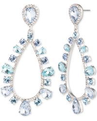 Givenchy - Silver-tone Crystal Statement Orbital Drop Earrings - Lyst