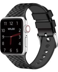 Waloo - Carbon Fiber Silicone Replacement Band For Apple Watch - Lyst
