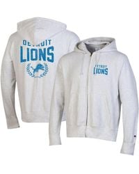 Champion - Detroit Lions Reverse Weave Full-zip Hoodie - Lyst