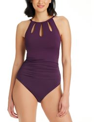 Bleu Rod Beattie - Get The Look High-neck One-piece Swimsuit - Lyst