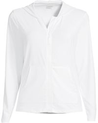 Lands' End - Hooded Full Zip Long Sleeve Rash Guard Upf 50 Cover-up - Lyst