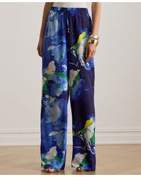 Ralph Lauren - Abstract-print Wide-leg Pants - Lyst