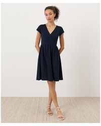 slim fit dress slacks Pact Fit & Flare Crossback Maxi Dress main image 1