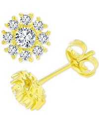 Macy's - Cubic Zirconia Snowflake Cluster Stud Earrings - Lyst