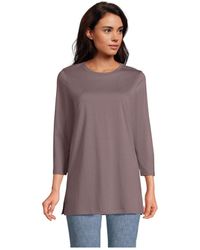 Lands' End - Supima Crew Neck Tunic - Lyst
