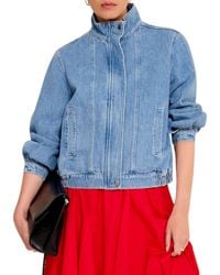 Mint Velvet - Denim Bomber Jacket - Lyst