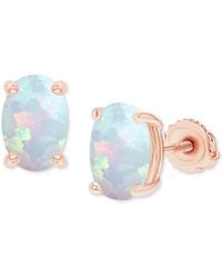 Macy's - Lab-grown Opal Screw Back Closure Stud Earrings (5/8 Ct. T.w.) - Lyst