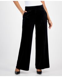 INC International Concepts - Petite Velvet High-rise Wide-leg Pants - Lyst